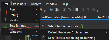 Select Runsettings